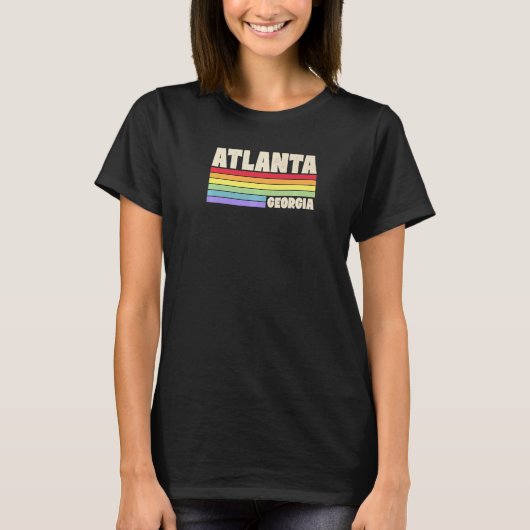 Atlanta Georgia Pride Rainbow Flag Gay Pride Merch T-shirt (Voorkant)