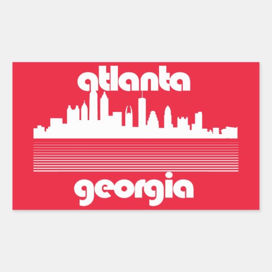 Atlanta Georgia Rechthoekige Sticker (Voorkant)
