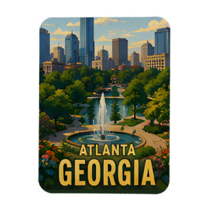 Atlanta Georgia Reis Cadeau Magneet