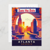 Atlanta, Georgia, Reisansichtkaart,  Save The Date (Voorkant / Achterkant)