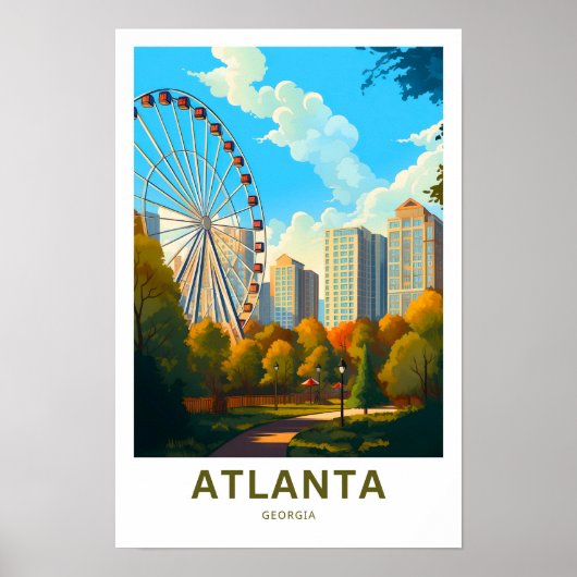 Atlanta Georgia Reisprint Poster (Voorkant)