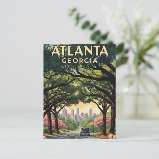 Atlanta Georgia Reizen Briefkaart (Staand voorkant)