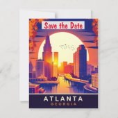 Atlanta, Georgia, Reizen Briefkaart, Save The Date (Voorkant)