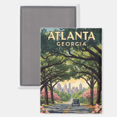 Atlanta Georgia Reizen Magneet (Voorkant / Achterkant)