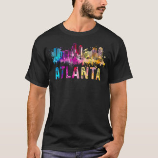 Atlanta Georgia Retro Waterverf Skyline T-shirt