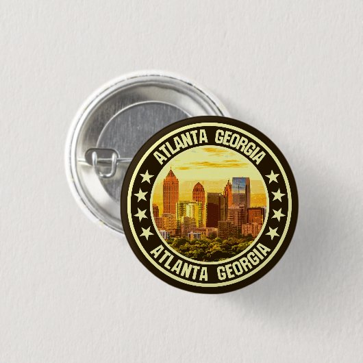Atlanta Georgia Ronde Button 3,2 Cm (Voorkant /achterkant)