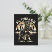 Atlanta Georgia Rottweiler Cultural Pride Art Briefkaart (Staand voorkant)