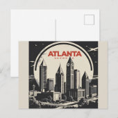 Atlanta Georgia Silhouet Briefkaart (Voorkant / Achterkant)