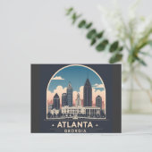 Atlanta Georgia Silhouet Briefkaart (Staand voorkant)