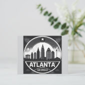 Atlanta Georgia Silhouet Briefkaart (Staand voorkant)