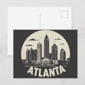 Atlanta Georgia Silhouet Briefkaart (Voorkant / Achterkant)