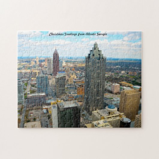 Atlanta Georgia silhouet. Legpuzzel (Horizontaal)