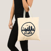 Atlanta Georgia Silhouet Tote Bag (Voorkant (product))