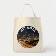 Atlanta Georgia Silhouette, Nachtelijke Stadslicht