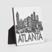 Atlanta Georgia Skyline Art Fotoplaat (Voorkant)