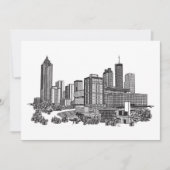 Atlanta Georgia Skyline Art Kaart (Voorkant)