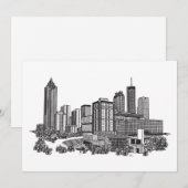 Atlanta Georgia Skyline Art Kaart (Voorkant / Achterkant)
