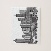 Atlanta Georgia Skyline Art Legpuzzel (Verticaal)