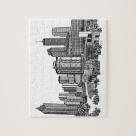 Atlanta Georgia Skyline Art Legpuzzel
