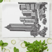 Atlanta Georgia Skyline Art Theedoek (Gevouwen)