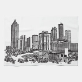 Atlanta Georgia Skyline Art Theedoek