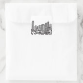 Atlanta Georgia Skyline Art Vierkante Sticker (Tas)