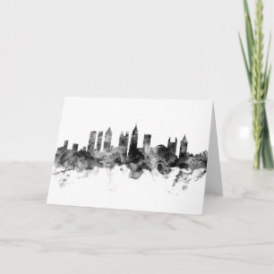 Atlanta Georgia Skyline Black White Kaart