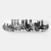 Atlanta Georgia Skyline Black White Persoonlijk Skateboard (Horizontaal)