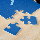 Atlanta Georgia Skyline Blue en Gold Evening Legpuzzel (Zijkant)