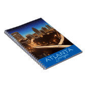 Atlanta Georgia Skyline Blue en Gold Evening Notitieboek (Rechterzijde)