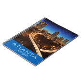 Atlanta Georgia Skyline Blue en Gold Evening Notitieboek (Linkerzijde)