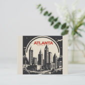 Atlanta Georgia Skyline Briefkaart (Staand voorkant)