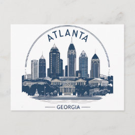 Atlanta Georgia Skyline Briefkaart