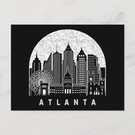 Atlanta Georgia Skyline Briefkaart (Voorkant)