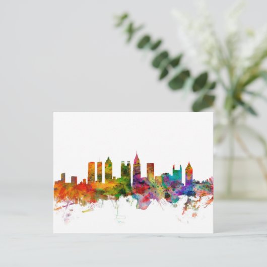 Atlanta Georgia Skyline Briefkaart (Staand voorkant)