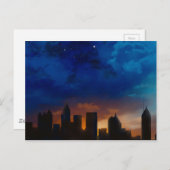 ATLANTA GEORGIA SKYLINE BRIEFKAART (Voorkant / Achterkant)