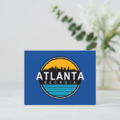 Atlanta Georgia Skyline Briefkaart (Staand voorkant)