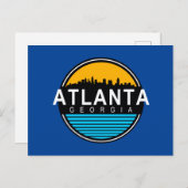 Atlanta Georgia Skyline Briefkaart (Voorkant / Achterkant)