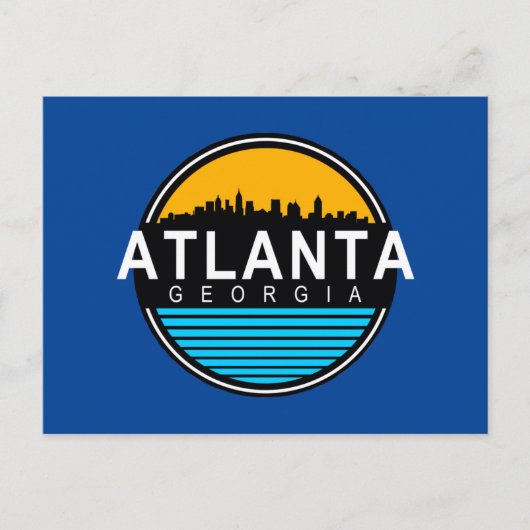 Atlanta Georgia Skyline Briefkaart (Voorkant)
