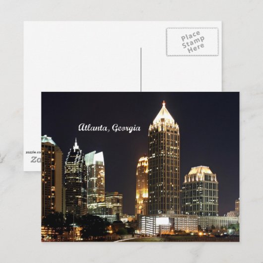Atlanta, Georgia Skyline Briefkaart (Voorkant / Achterkant)