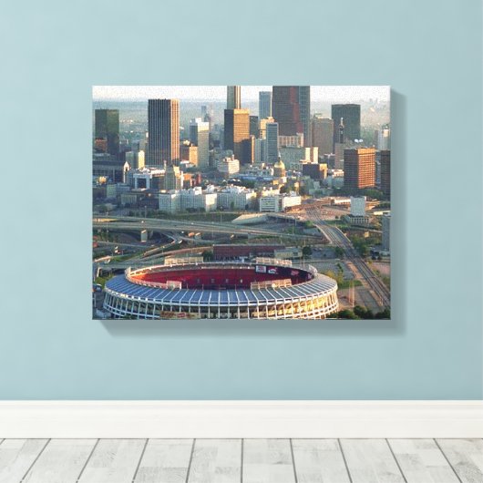 Atlanta Georgia Skyline Canvas Afdruk (Insitu (Houten vloer))