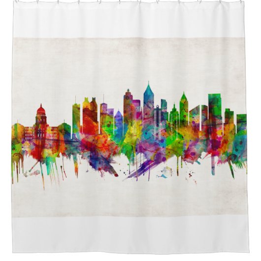 Atlanta Georgia Skyline Douchegordijn (Voorkant)
