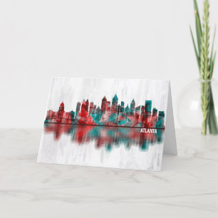 Atlanta Georgia Skyline Feestdagen Kaart