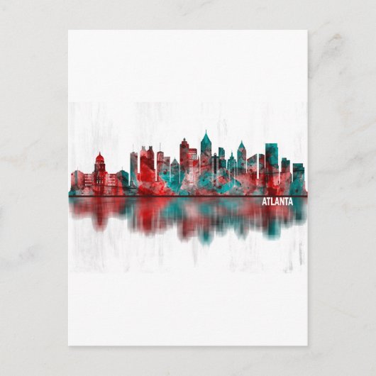 Atlanta Georgia Skyline Feestdagenkaart (Voorkant)
