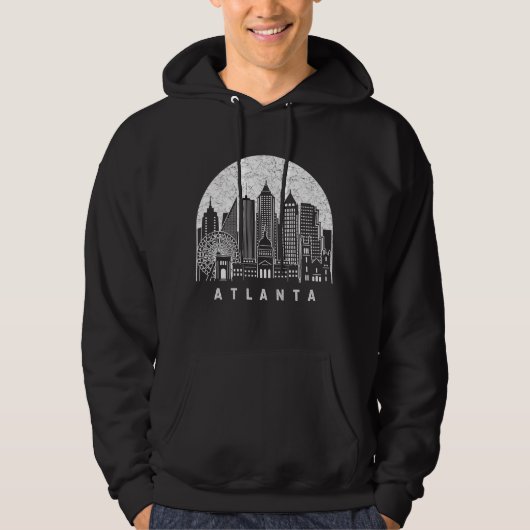 Atlanta Georgia Skyline Hoodie (Voorkant)