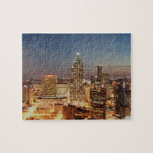 Atlanta Georgia Skyline Jigzaag Puzzle Legpuzzel (Horizontaal)