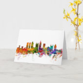 Atlanta Georgia Skyline Kaart (Gele Bloem)