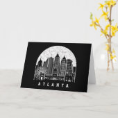 Atlanta Georgia Skyline Kaart (Gele Bloem)
