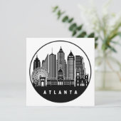Atlanta Georgia Skyline Kaart (Staand voorkant)