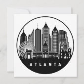 Atlanta Georgia Skyline Kaart (Voorkant)